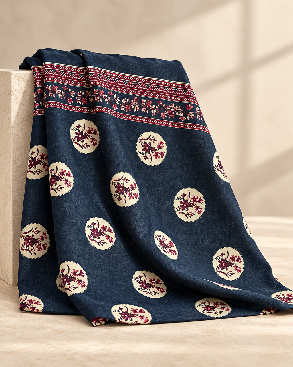 Botanical 3-Piece Unstitched Printed Khaddar Suit