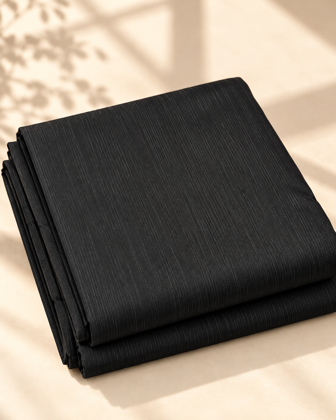 Minimal Black & Gold 3-Piece Unstitched Printed Khaddar Suit