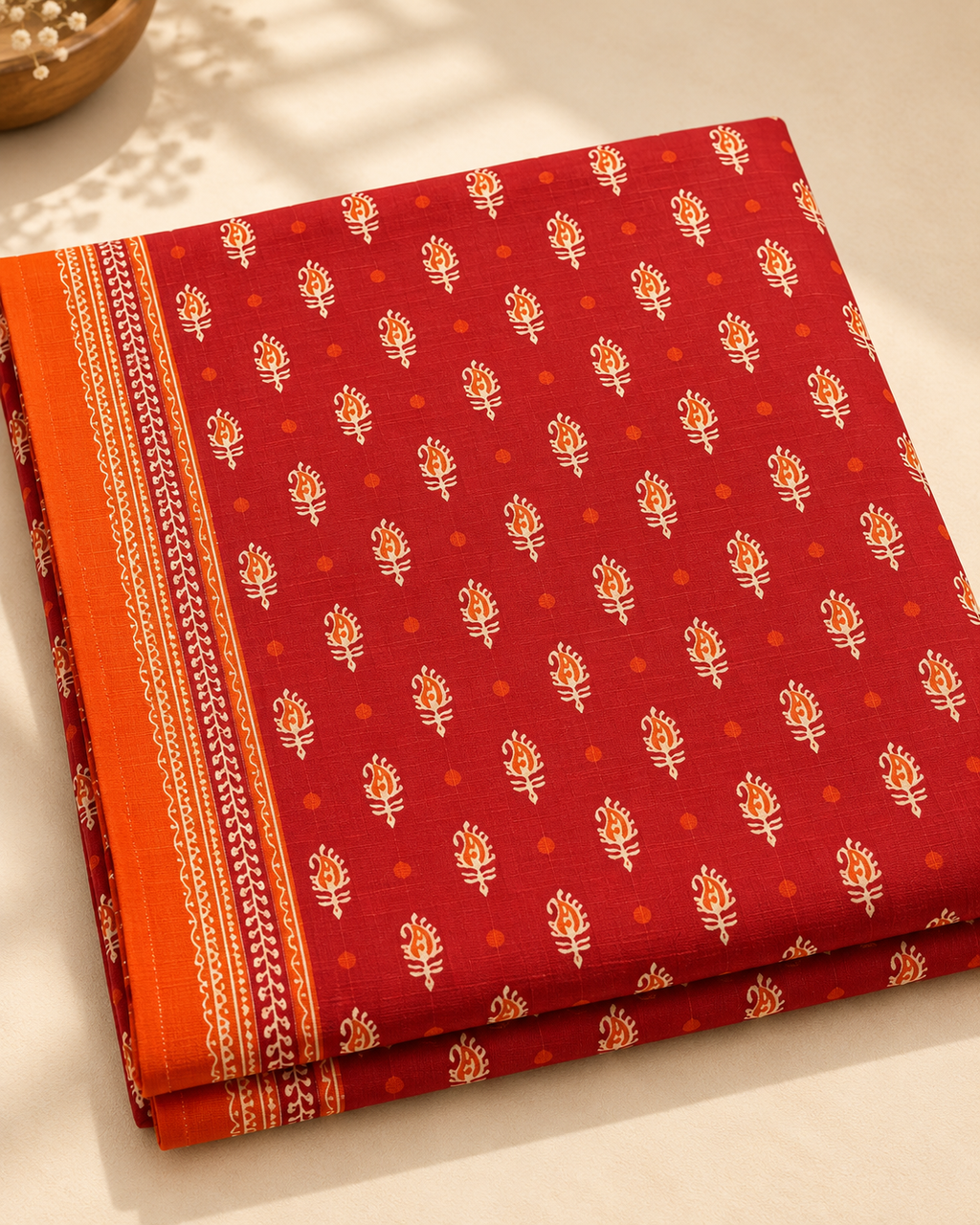 Scarlet Minimal 3-Piece Unstitched Printed Khaddar Suit