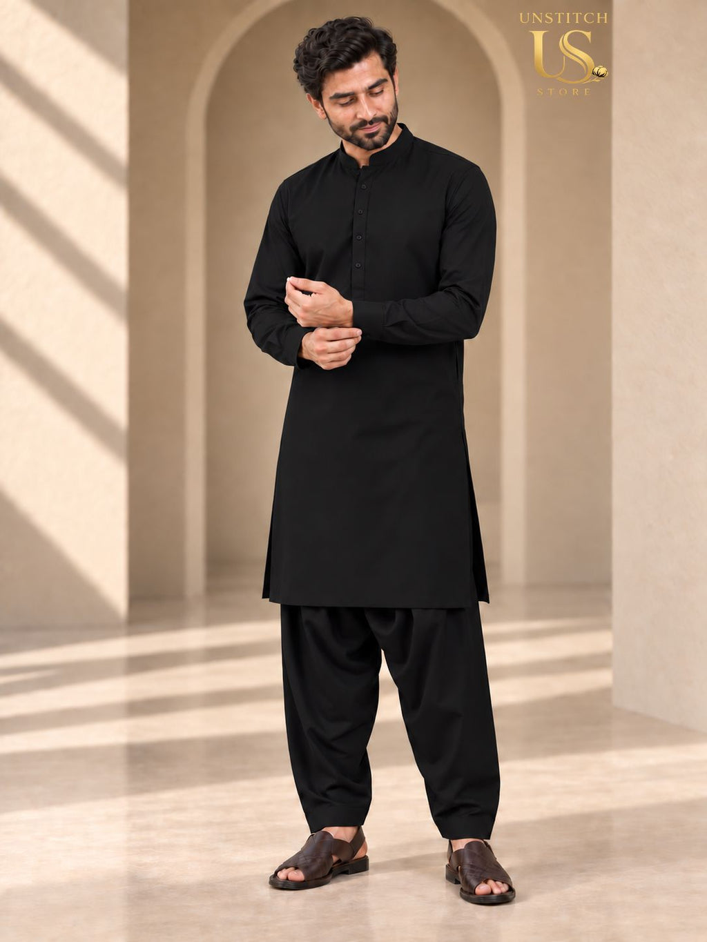 BLACK Double Irish Winter Fabric for Men