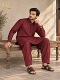 BURGUNDY Double Irish Winter Fabric for Men